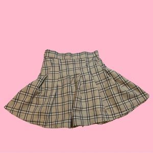 Blu Pepper women's plaid pleated mini skirt sz small y2k style  light academia